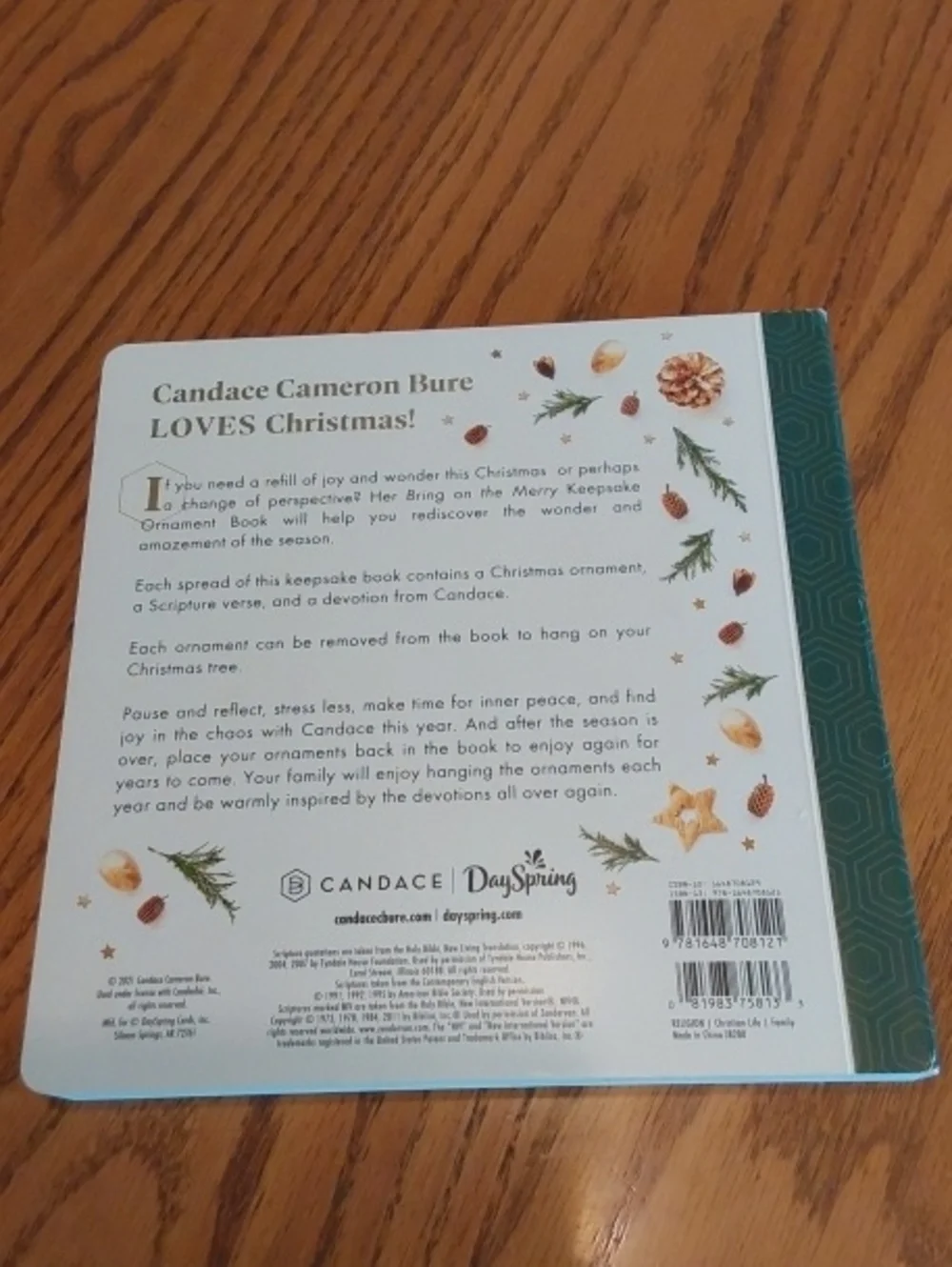 DaySpring 'Bring on the Merry' Ornament Book - White & Gold